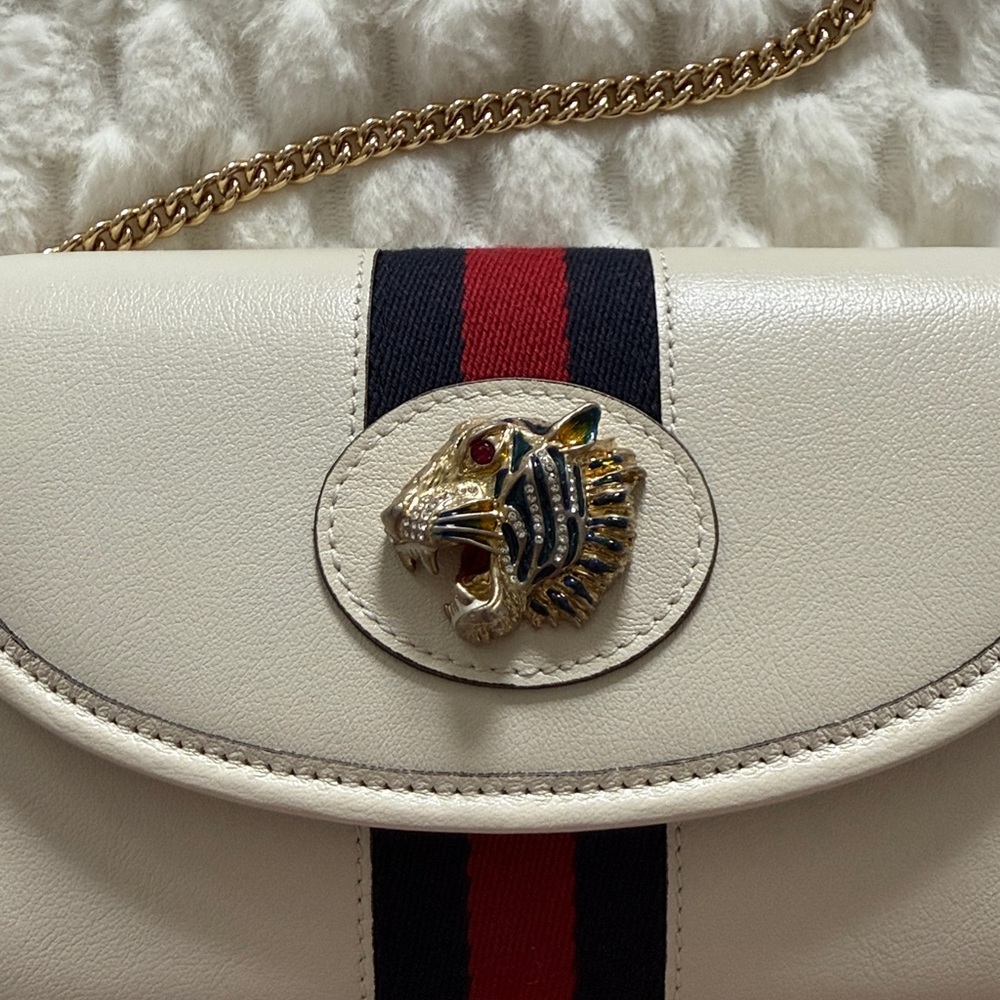 Gucci Rajah Mini Leather Handbag-573797-Authentic-EUC